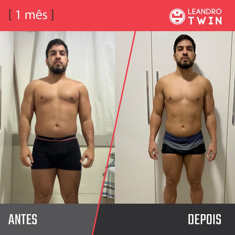 Evolução de Carlos Eduardo — antes e depois