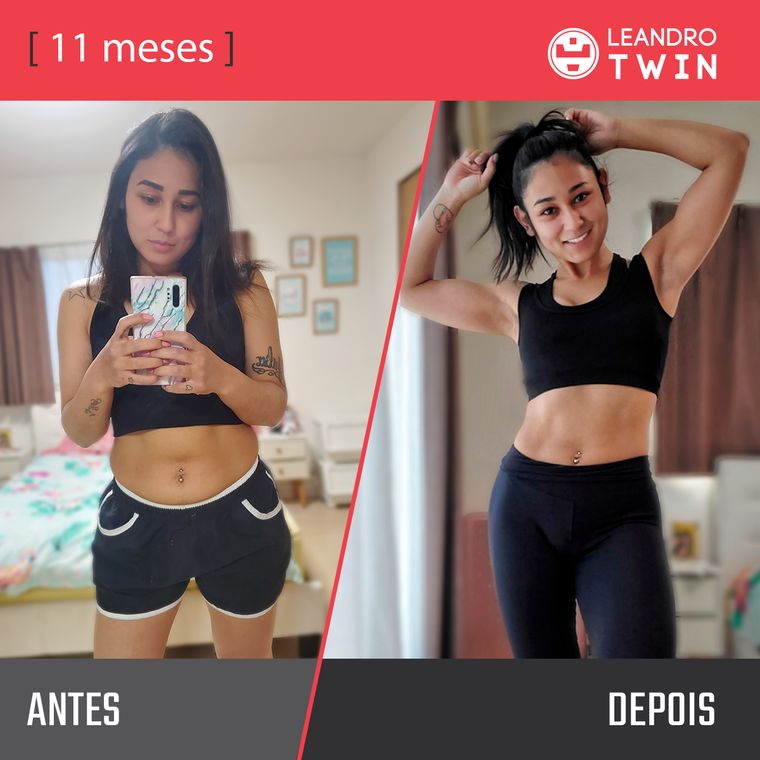 Evolução de Isabela — antes e depois