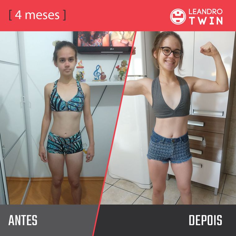 Evolução de Larissa Nogueira — antes e depois