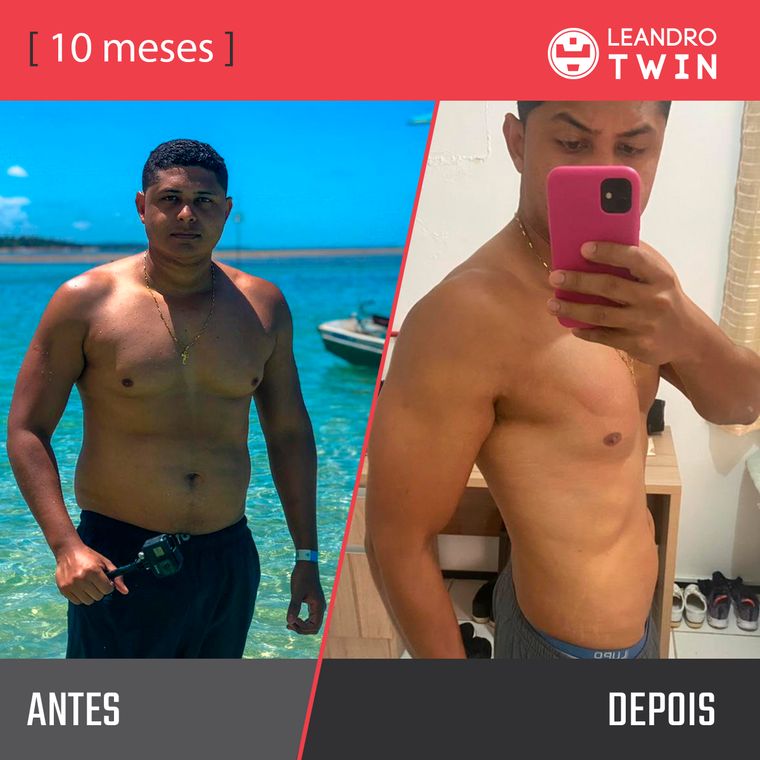Evolução de Stenio Carlos — antes e depois