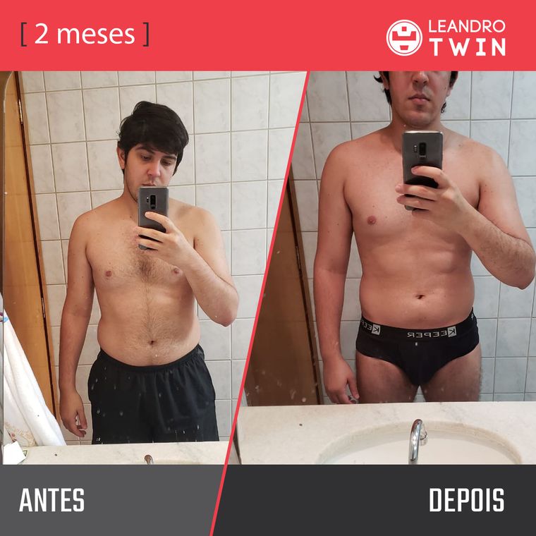 Evolução de Thiago Exburnage — antes e depois